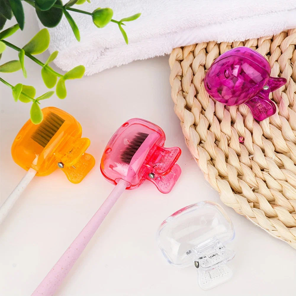 Travel Toothbrush Cover Case Waterproof Protective Cap with Clip Portable Brush Head Protector for Home & Trips