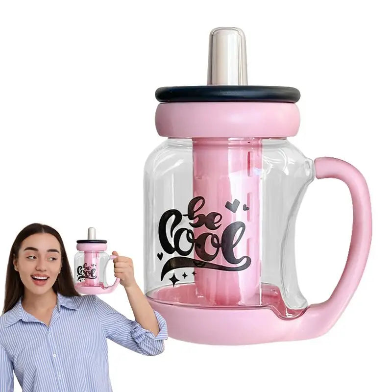 Sports Water Bottle 900ml Straw Lid Large Water Bottle Heat-Resistant Hydration Cup Leak-Proof Drinkware Modern For Commuting