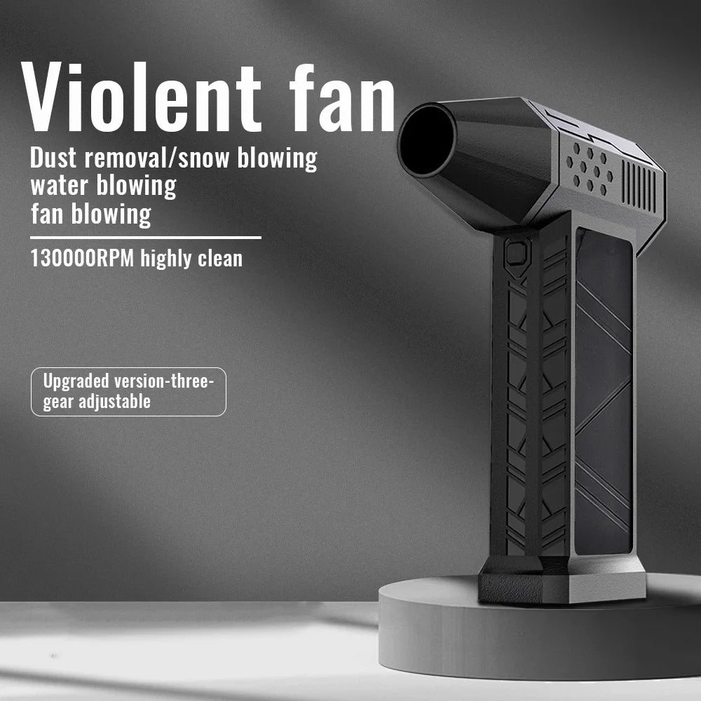 130000RPM Turbofan High Power Jet Fan Brushless Motor Variable Speed Dust Blower Cleaning Tool Air Duster Handheld Air Blower