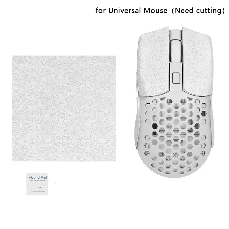 15*11cm DIY Anti-Slip Wireless Gaming Universal Style Mouse Sticker Sweat-Proof Mouse Grip Tape Wear-Resistant PC Desktop Laptop