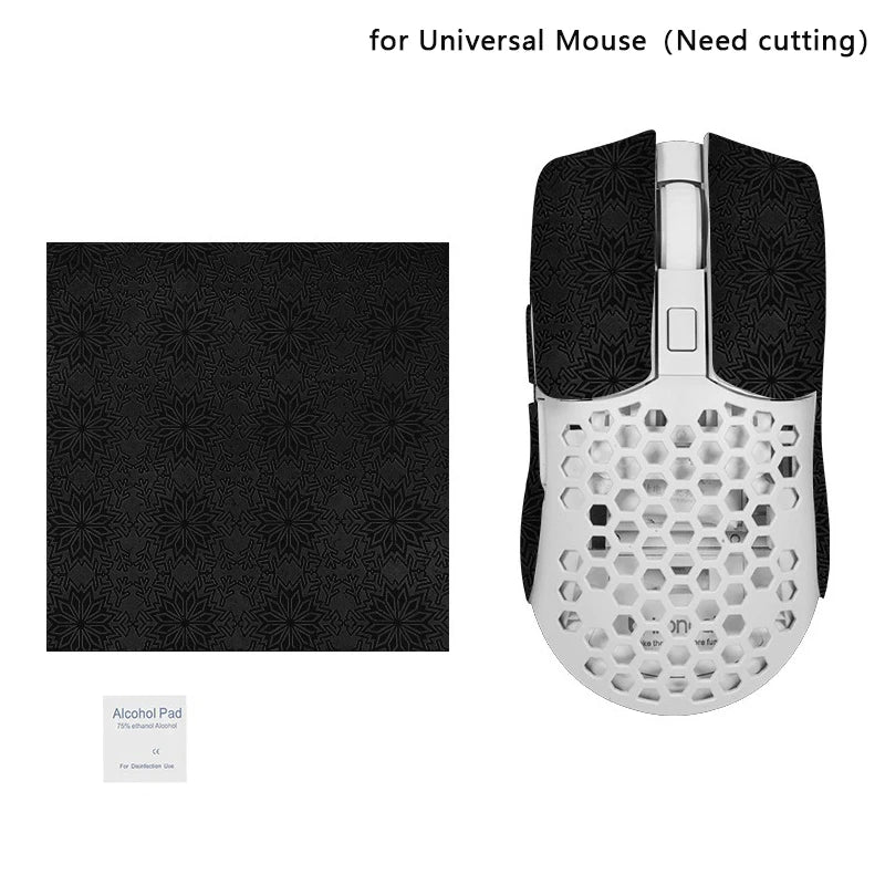 15*11cm DIY Anti-Slip Wireless Gaming Universal Style Mouse Sticker Sweat-Proof Mouse Grip Tape Wear-Resistant PC Desktop Laptop