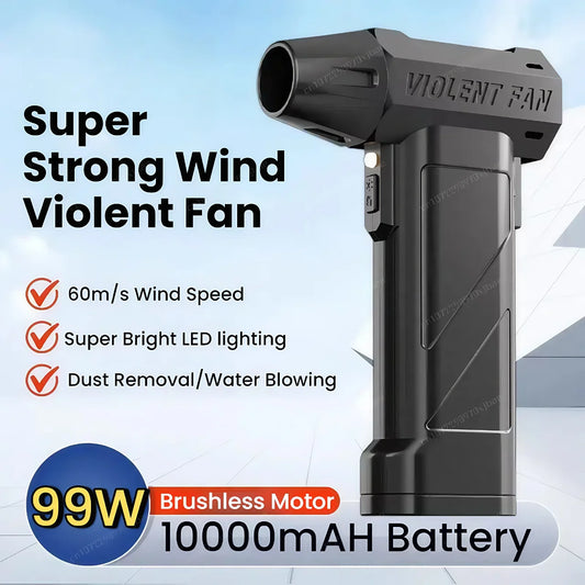 Air Blower Super Powerful 990000RPM Compressed Air Duster With LED Lights Air Vacuum Blower Cordless Jet Fan For PC Car Cleaning