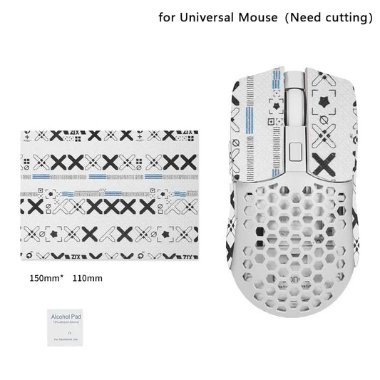15*11cm DIY Anti-Slip Wireless Gaming Universal Style Mouse Sticker Sweat-Proof Mouse Grip Tape Wear-Resistant PC Desktop Laptop