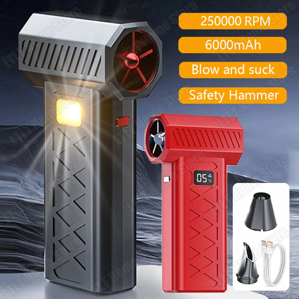 600000 RPM Violent fan 6 Gears adjustable Brushless Electric Air Duster Turbo Jet Fan Cleaning Blower Portable Turbo Jet Fan