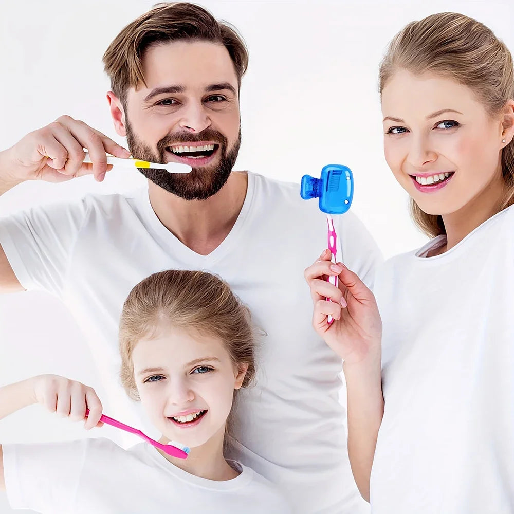 Travel Toothbrush Cover Case Waterproof Protective Cap with Clip Portable Brush Head Protector for Home & Trips